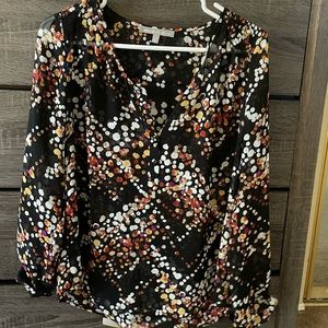 Daniel Rainn sheer women’s top. Multi-colored.